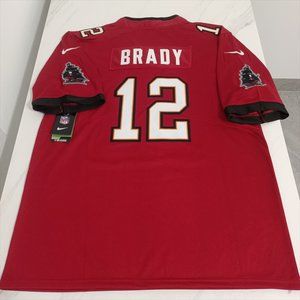 Men's Tampa Bay Buccaneers Tom Brady Nike Red Captain Vapor Limited Jers…